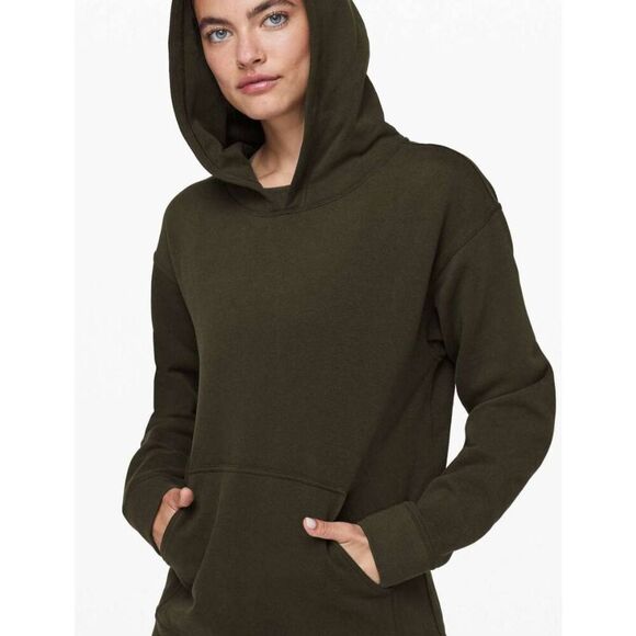 LULULEMON ATHLETICA All Yours Hoodie in Dark Olive Size 8 - Picture 3 of 5